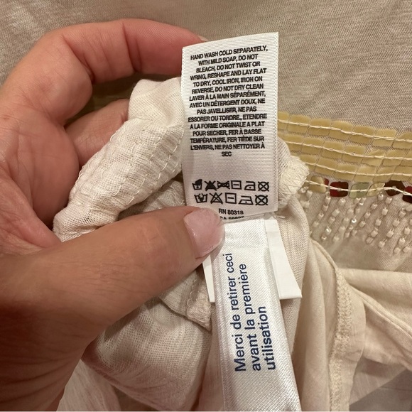 Lucky Brand Long Sleeve Embellished Top size Large - Picture 5 of 8